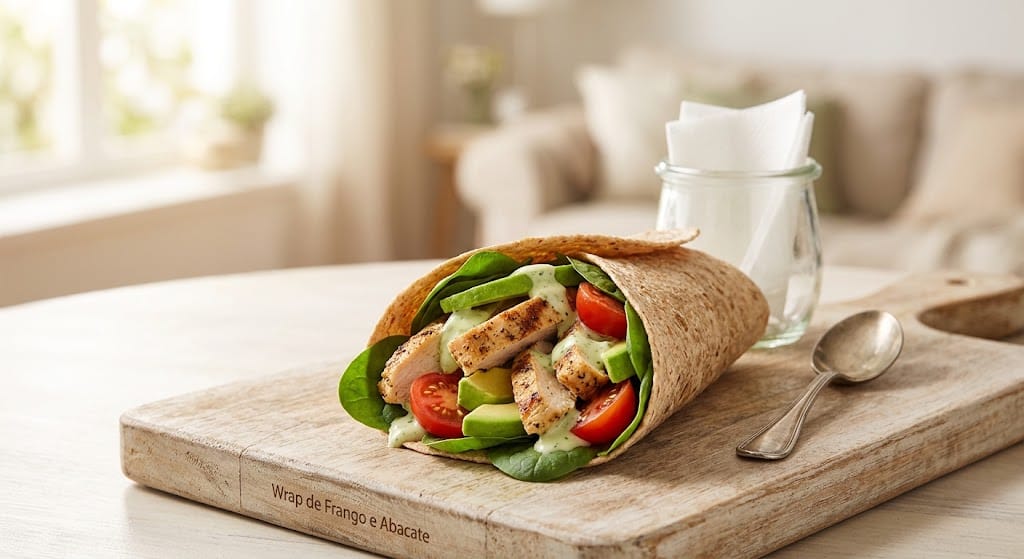Wrap de Frango e Abacate