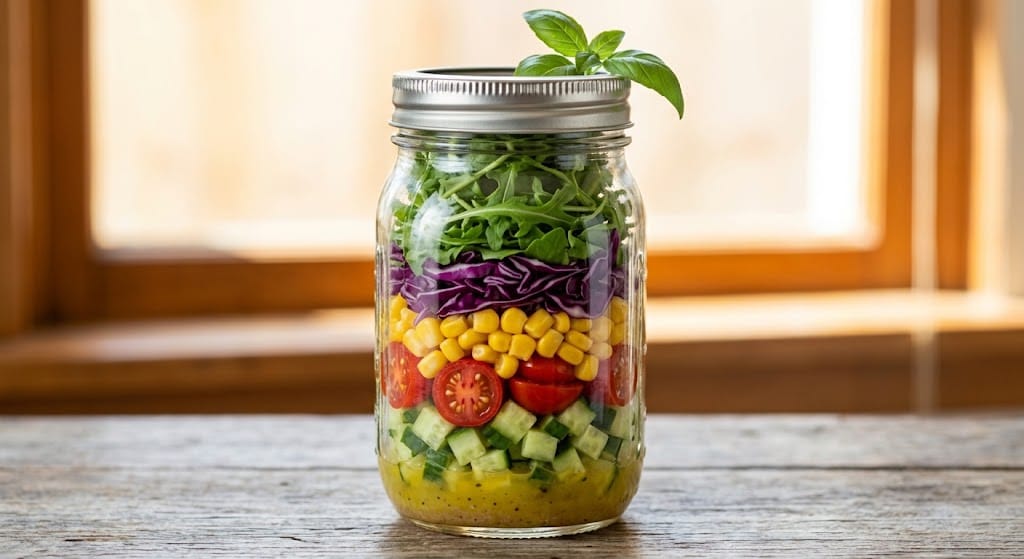 Salada no Pote Colorida