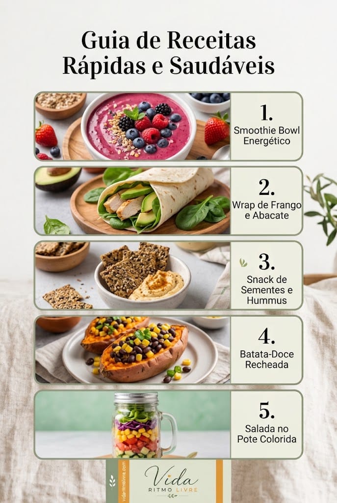 5 Receitas Fáceis e Saudáveis pra Semana Toda